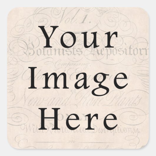 Bleek Roos Roze Script Tekst Perkamentpapier Vierkante Sticker (Voorkant)