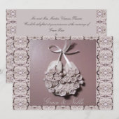 Bleek Roses Love Hoefijzer Traditional Wedding Kaart (Voorkant / Achterkant)