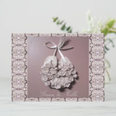 Bleek Roses Love Hoefijzer Traditional Wedding Kaart (Staand voorkant)