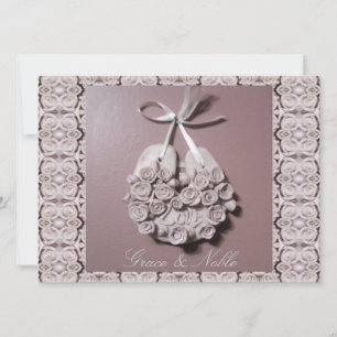 Bleek Roses Love Hoefijzer Traditional Wedding Kaart