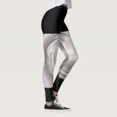Bleek roze Abstracte draai met Fake Black Shorts Leggings (Rechts)