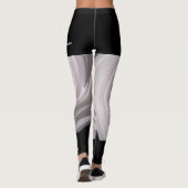 Bleek roze Abstracte draai met Fake Black Shorts Leggings (Achterkant)