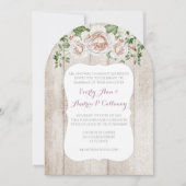 Bleek Roze Boerderij House Barnwood Weduwuitnodigi Kaart (Voorkant)