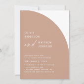 Bleek roze boog modern eenvoudig minimalistisch br kaart (Voorkant)