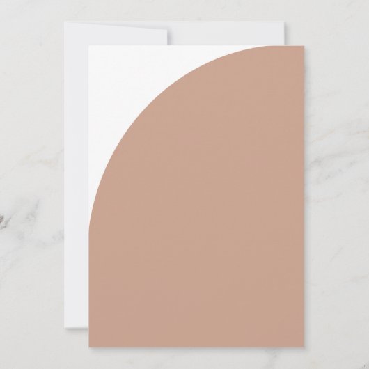 Bleek roze boog modern eenvoudig minimalistisch br kaart (Achterkant)