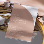 Bleek roze boog modern eenvoudig minimalistisch br kaart