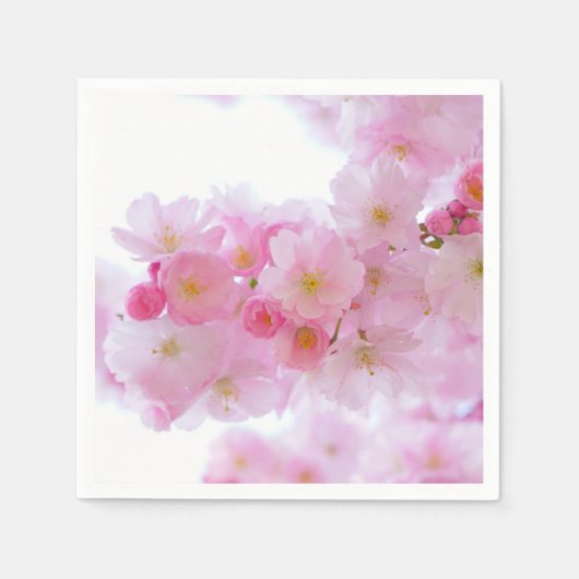 Bleek-roze Cherry Blossom Servet (Voorkant)