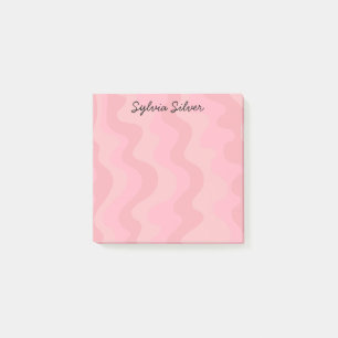 Bleek roze curven aangepast grafisch logo post-it® notes