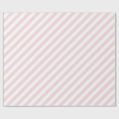 Bleek roze diagonaal streep cadeaupapier (Vlak)