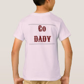 Bleek roze Donkerrood kinder jongen T-shirt (Achterkant)