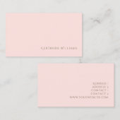 bleek roze elegant visitekaartje (Voorkant / Achterkant)
