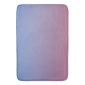 Bleek roze en blauwe gradiëntombre badmat (Voorkant Verticaal)