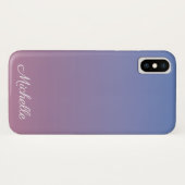 Bleek roze en blauwe gradiëntombre Case-Mate iPhone case (Achterkant (horizontaal))
