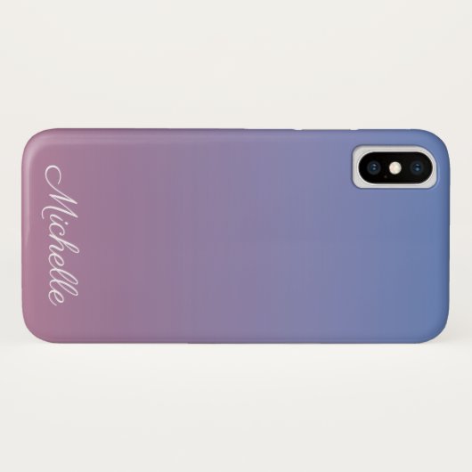 Bleek roze en blauwe gradiëntombre Case-Mate iPhone case (Achterkant (horizontaal))