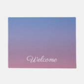 Bleek roze en blauwe gradiëntombre deurmat (Voorkant)