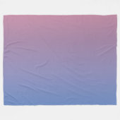 Bleek roze en blauwe gradiëntombre fleece deken (Voorkant (Horizontaal))