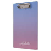 Bleek roze en blauwe gradiëntombre klembord (Links)