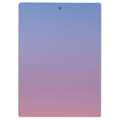Bleek roze en blauwe gradiëntombre klembord (Achterkant)