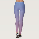 Bleek roze en blauwe gradiëntombre leggings (Achterkant)