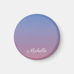 Bleek roze en blauwe gradiëntombre magneet