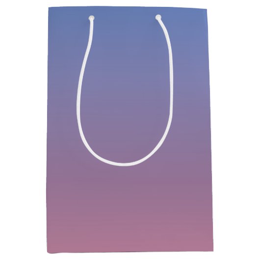 Bleek roze en blauwe gradiëntombre medium cadeauzakje (Voorkant)