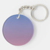 Bleek roze en blauwe gradiëntombre sleutelhanger (Achterkant)