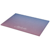 Bleek roze en blauwe gradiëntombre snijplank (Hoek)