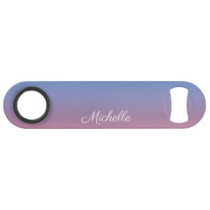Bleek roze en blauwe gradiëntombre speed flessenopener