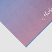 Bleek roze en blauwe gradiëntombre tissuepapier (Detail)