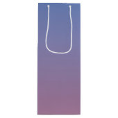 Bleek roze en blauwe gradiëntombre wijn cadeautas (Voorkant)