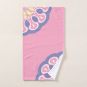 Bleek Roze en grijs Abstract Modern Mandala Bad Handdoek (Handdoek)