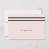 Bleek roze en grijs Funeral Bereavement Modern Fon Bedankkaart (Voorkant)