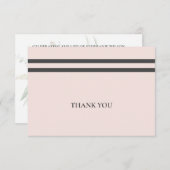 Bleek roze en grijs Funeral Bereavement Modern Fon Bedankkaart (Voorkant / Achterkant)