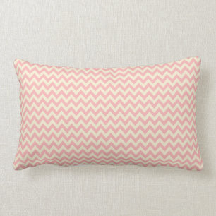Bleek roze en roomchevron kussen