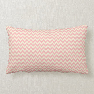Bleek roze en roomchevron kussen