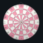 Bleek roze en wit dartbord<br><div class="desc">Bleek roze en witte dartboard</div>