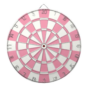 Bleek roze en wit dartbord