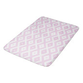 Bleek roze en wit diamantpatroon badmat (Gekanteld)