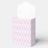 Bleek roze en wit diamantpatroon bedankdoosjes (Geopend)