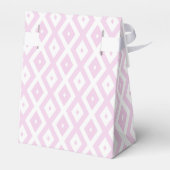 Bleek roze en wit diamantpatroon bedankdoosjes (Achterkant)