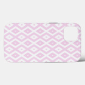 Bleek roze en wit diamantpatroon Hoesje-Mate iPho Case-Mate iPhone Case (Achterkant (horizontaal))