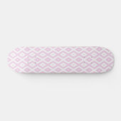 Bleek roze en wit diamantpatroon persoonlijk skateboard (Horizontaal)
