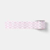 Bleek roze en wit diamantpatroon satijnen lint (Voorkant)
