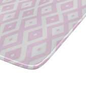Bleek roze en wit diamantpatroon snijplank (Hoek)