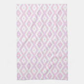 Bleek roze en wit diamantpatroon theedoek (Verticaal)