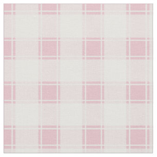 Bleek roze en witte Buffalo Plaid Stof