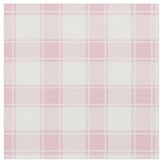 Bleek roze en witte Buffalo Plaid Stof (Close Up)