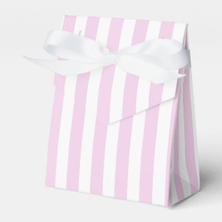 Bleek roze en witte snoepjes strepen bedankdoosjes