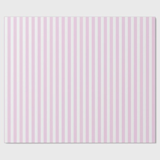 Bleek roze en witte snoepjes strepen cadeaupapier (Vlak)