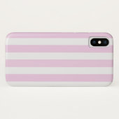 Bleek roze en witte snoepjes strepen Case-Mate iPhone case (Achterkant (horizontaal))